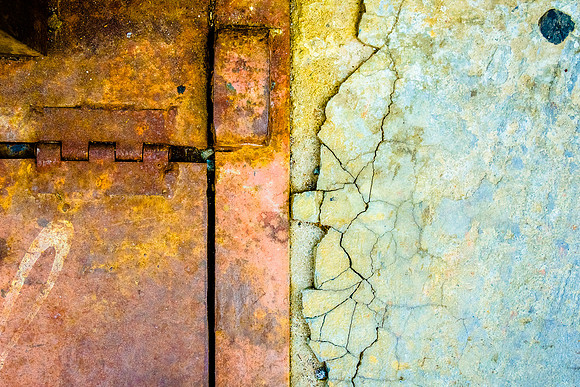 Sidewalk and Steel Door