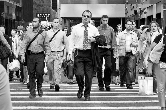 Men Crossing Street