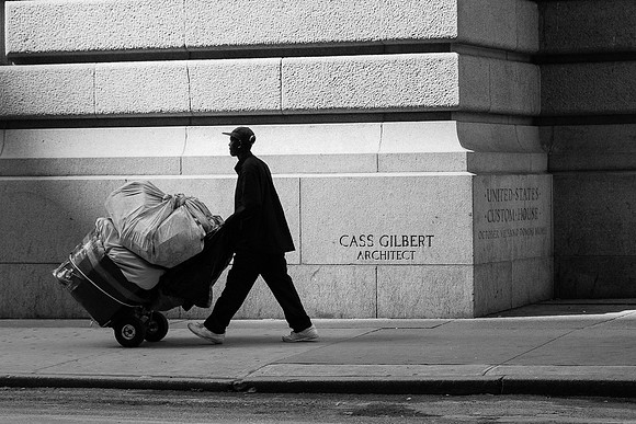 Man Wheeling Goods